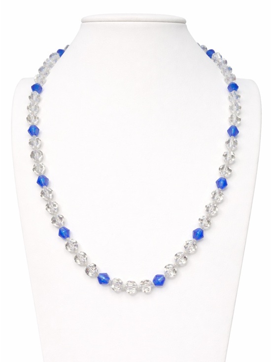 Aprilsplace Jewelry - Crystal Vintage 24 inch Hand knotted with blue bicones Aprilsplace